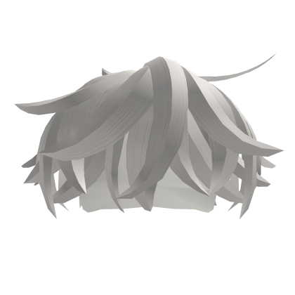 White Fluffy Boy Hair Roblox item