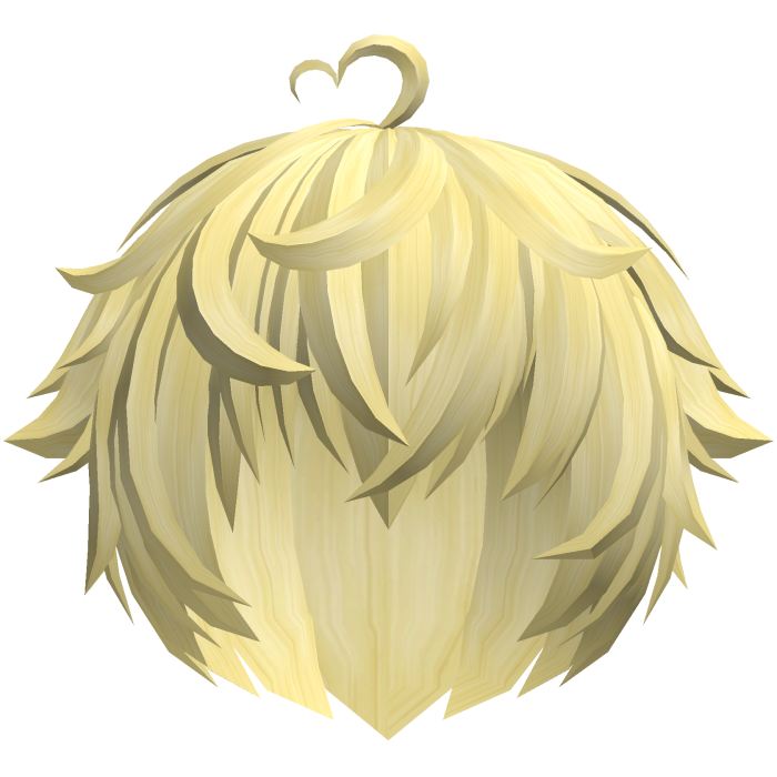 ♡ cute kawaii messy heart boy hair 🐹 yellow