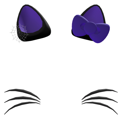Halloween Cat Ears (Purple & Black) Roblox item