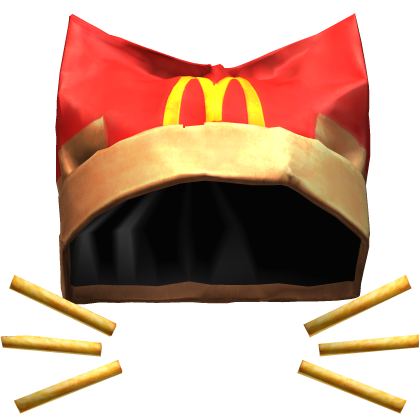 Cute McDonald's Cat W/ French Fries Hat 🍟🍔