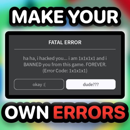 [BANS] Make an Error official Roblox game thumbnail