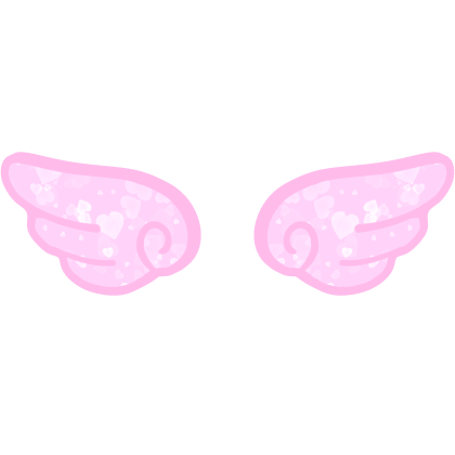 ♡ Cute Glowing Angel Chibi Wings in Pink Hearts Roblox item