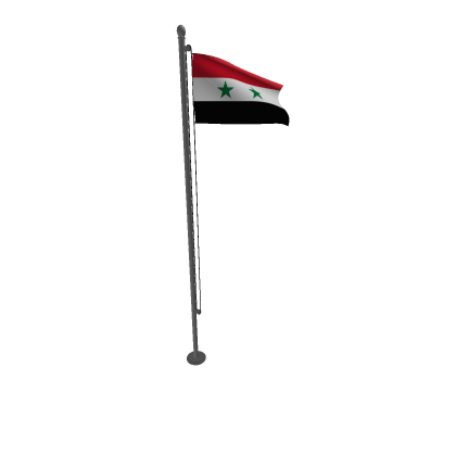 Animated Flag with Flag Pole