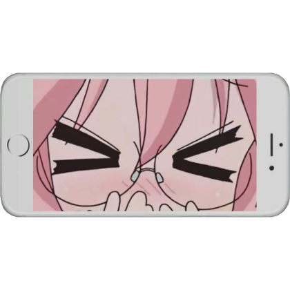 supa cute pink hair anime phone face cover !! Roblox item