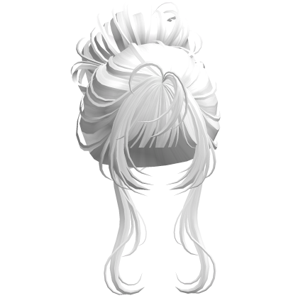 Messy Elegant Anime Bun White