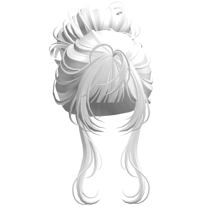 Messy Elegant Anime Bun White