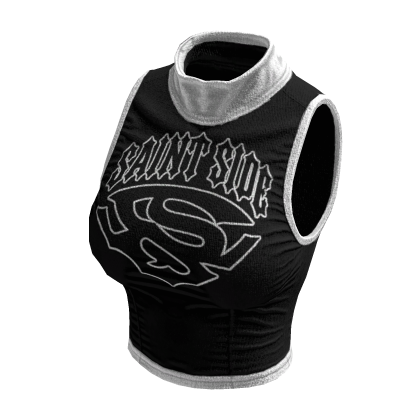 Sleeveless Y2K Top (Black White)
