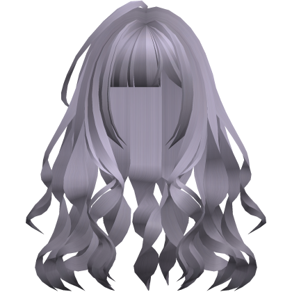 cute messy wispy long wavy hair lavender gray