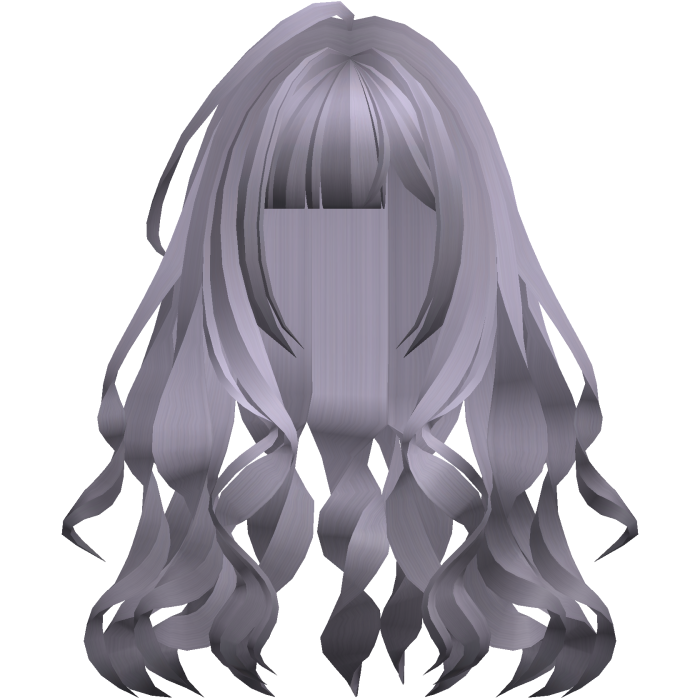 cute messy wispy long wavy hair lavender gray