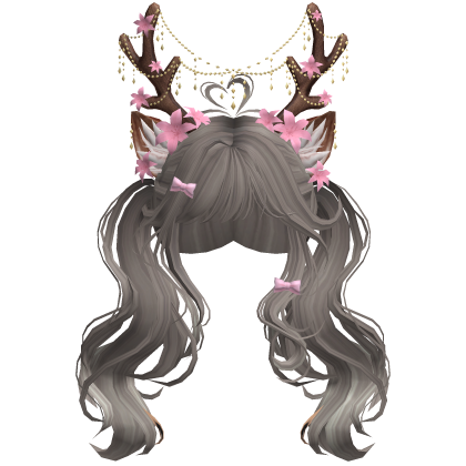 Ethereal Christmas Fairy Fawn Pigtails w/ Antlers