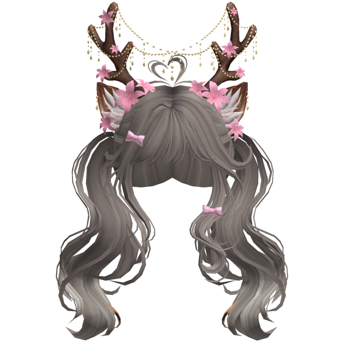 Ethereal Christmas Fairy Fawn Pigtails w/ Antlers