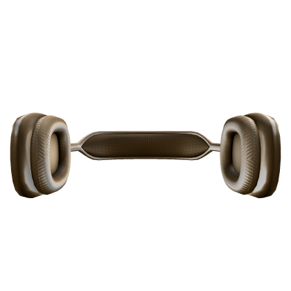 Y2K Chrome Sand Headphones (resting on head) Roblox item