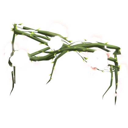 Glowing Fantasy Thorn Vines With Pink Roses Waist