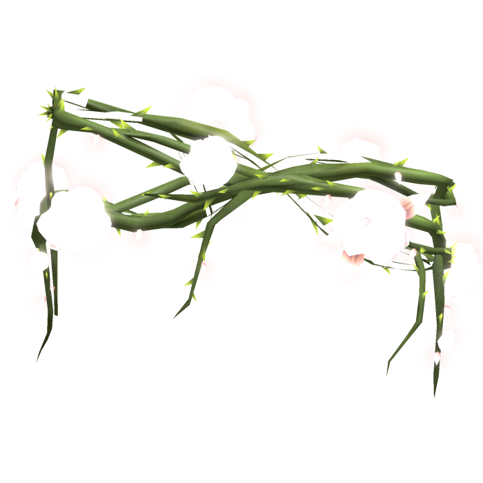 Glowing Fantasy Thorn Vines With Pink Roses Waist