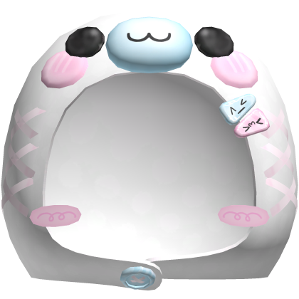 Cute Kawaii White Blushing Seal Hood Roblox item
