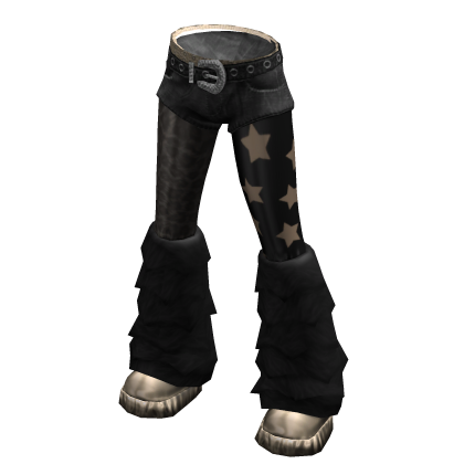 brown Y2K gyaru leopard star pants