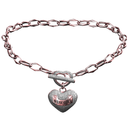 1.0 Pink Gold Stargirl Heart Toggle Necklace