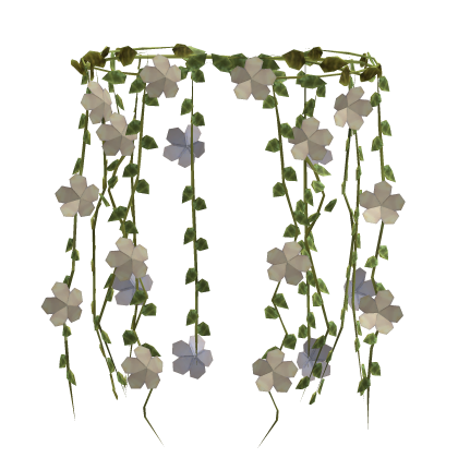 White Flower Crown Flowing Hair Roblox item
