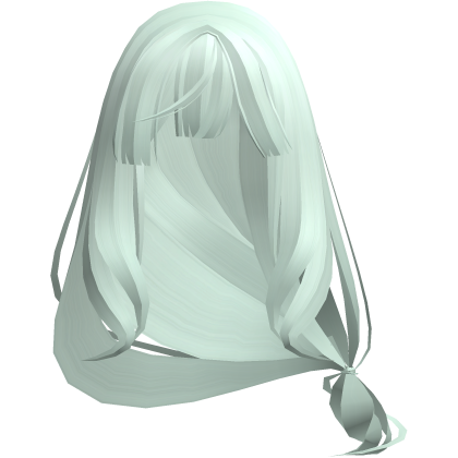cutesy pure long hair w/ low ponytail mint green Roblox item