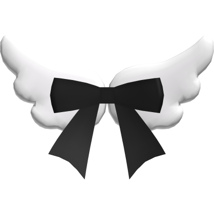 ♡ : angel wings with black bow Roblox item