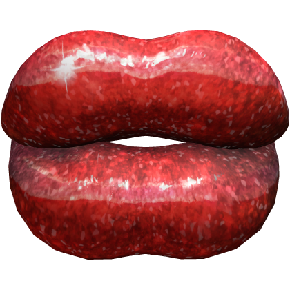 Huge Lips Red Sparkle Baddie Big Duck Y2K Doll