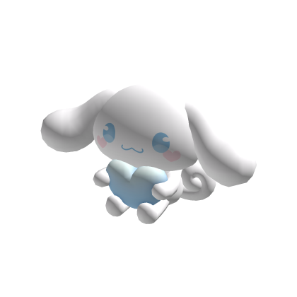 ♡ cloud bunny heart plushie (holdable)