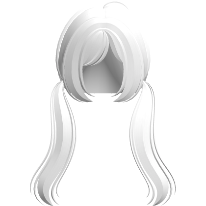 ♡︎ : low cute pigtails in white ♡