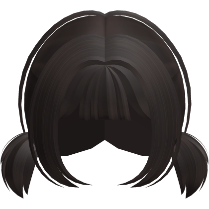 Short cutecore mini bob pigtails in dark brown