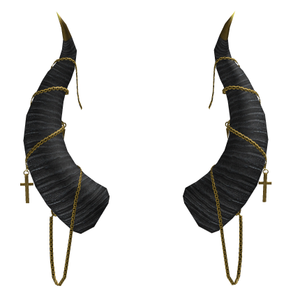 Gold Chained Horns (Black)