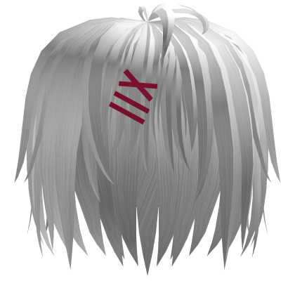 White Messy Emo Hairstyle  Roblox item