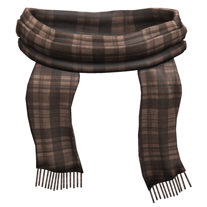 plaid brown cute shoujo soft scarf