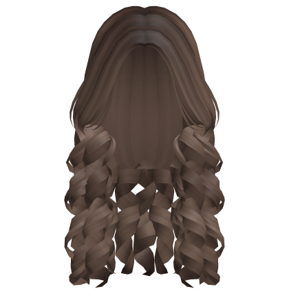 Long Styled Curly Preppy Girl Hair (Light Brown) Roblox item