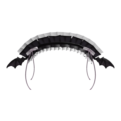 cutesy lace halloween ruffled kawaii bat headband Roblox item