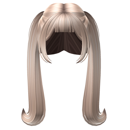 School Girl High Pigtails w/ Bangs (Platinum) Roblox item
