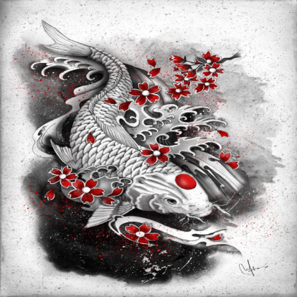 Koi Fish Drawing Roblox decal
