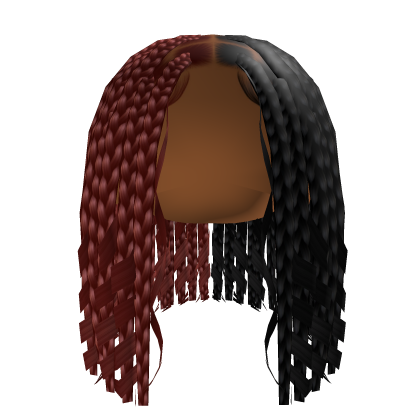Goddess Coil Braids [Black&Red] Roblox item