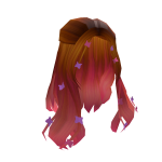 Ginger Pink Ombre Y2K Hair With Butterfly Clips  