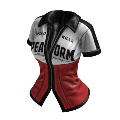 Y2K Sporty Streetracer Jacket (Red White)