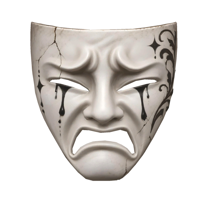Anguished Porcelain Masquerade Mask