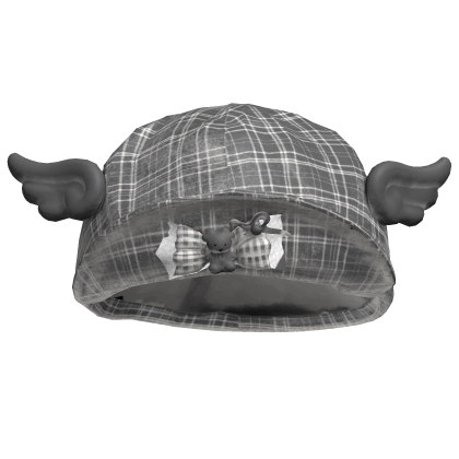 Grey Kawaii Bow Realistic Beret