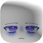 Kawaii Cute Tired Waffle Face (Blueberry)