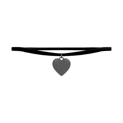 🖤 ,, silver heart choker necklace