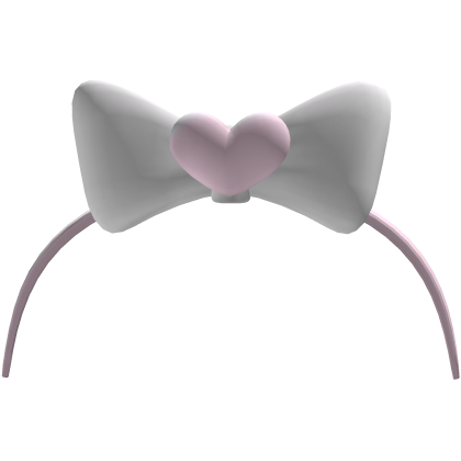 ♡ cutecore white&pink headband Roblox item