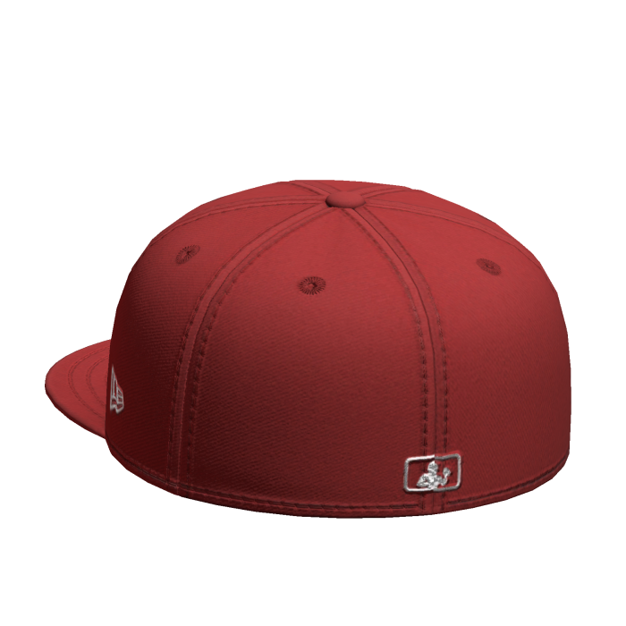 Outsized NY Backwards Fitted Cap Red
