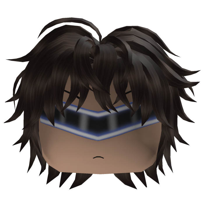 Messy Anime Hair w/ Visor (Dark Brown)