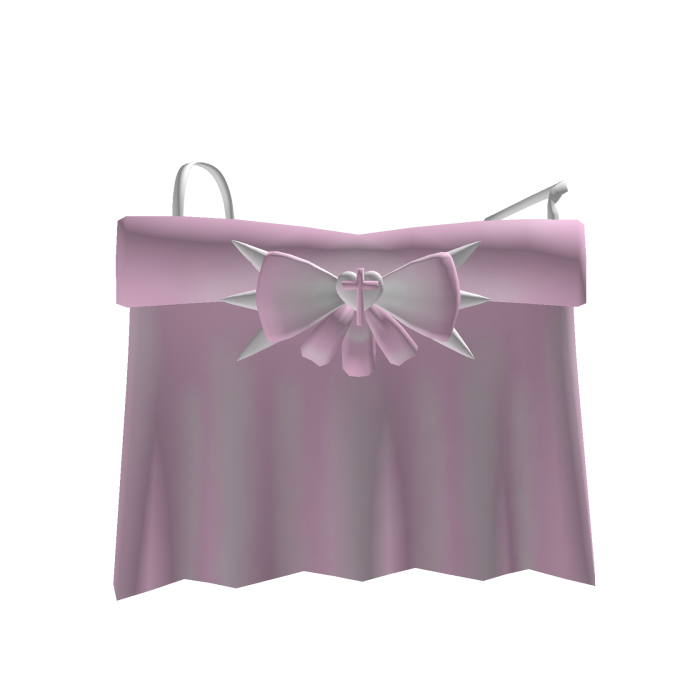 Pink Strapless Crop Top w/ Bow Detail