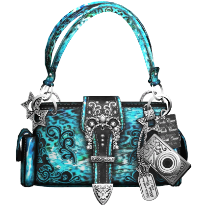Mc-Bling Scene Trucker Belt Bag in Leopard Blue thumbnail