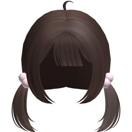 brown cutecore mini twin tail pigtails