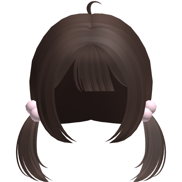 brown cutecore mini twin tail pigtails