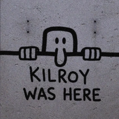 "Kilroy Was Here" Roblox group icon